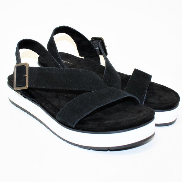 Koolaburra by UGG Buckle Sandals Platforms Black/White Women's 9 New! - Picture 2 of 12